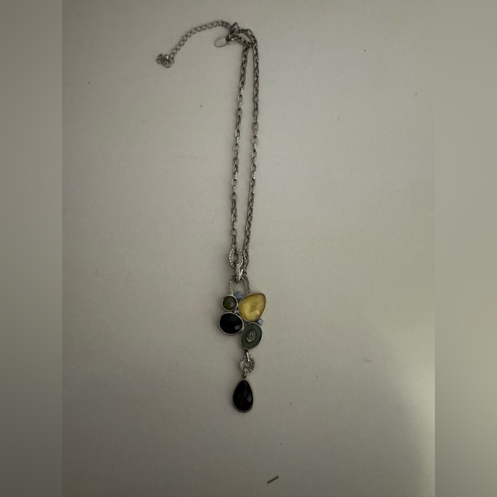Elegant Silver and Yellow Lia Sophia Necklace